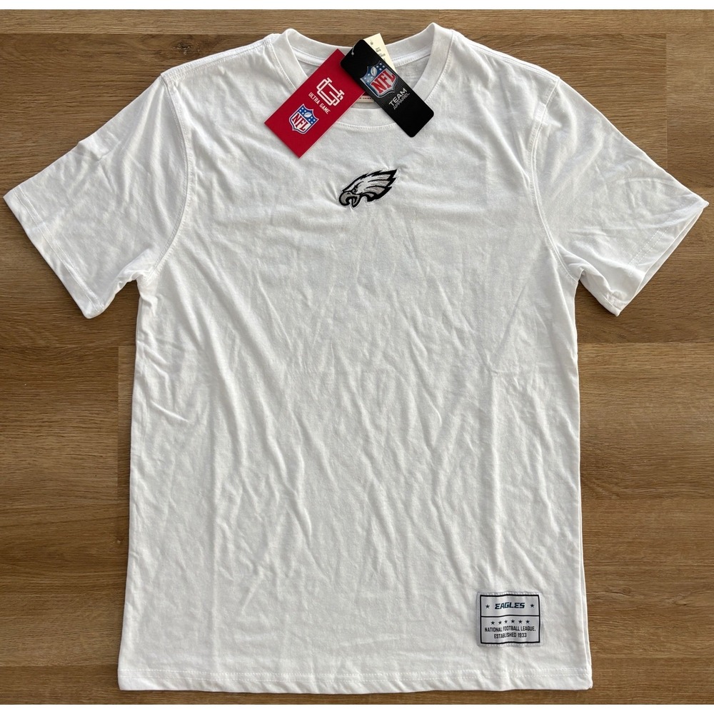 NWT Men's NFL Ultra Game Philadelphia Eagles Embroidered Tee - XL - White